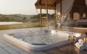 luxury studio safari tent | swiss hut shape glamping tent