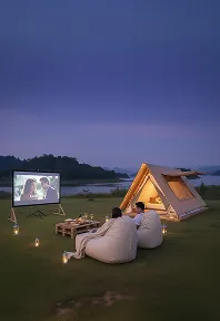 luxury studio safari tent | swiss hut shape glamping tent