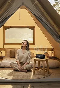 luxury studio safari tent | swiss hut shape glamping tent