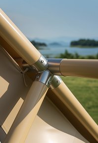 luxury studio safari tent | swiss hut shape glamping tent