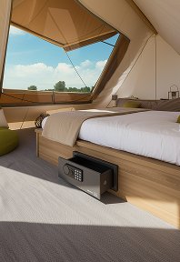 luxury studio safari tent | swiss hut shape glamping tent