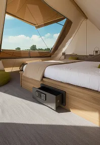 luxury studio safari tent | swiss hut shape glamping tent