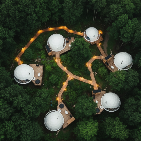 luxury eco geodesic dome tent