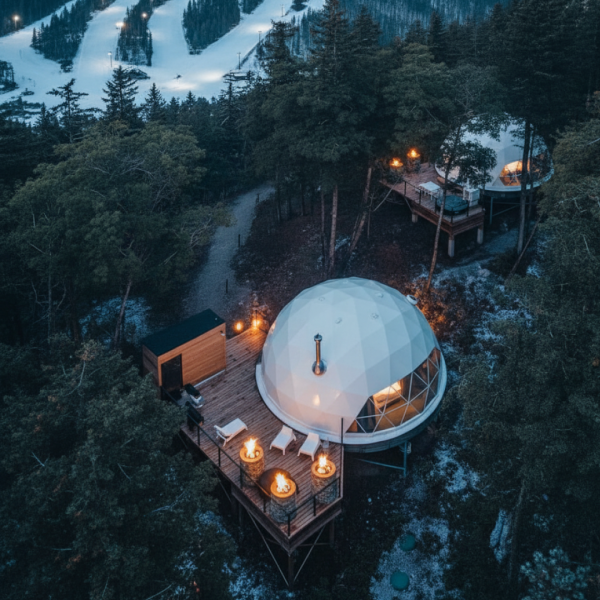 luxury eco geodesic dome tent