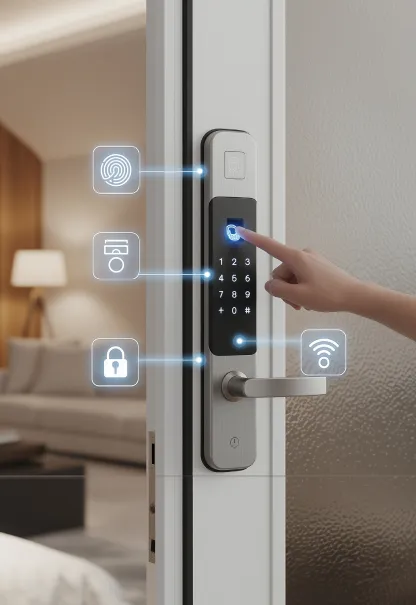 Smart lock and motion alert tent icon