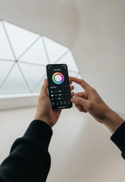 Real-time lighting control tent icon