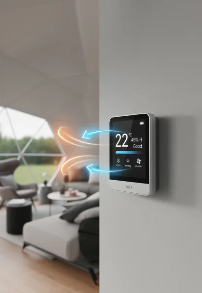 Automated climate control tent icon