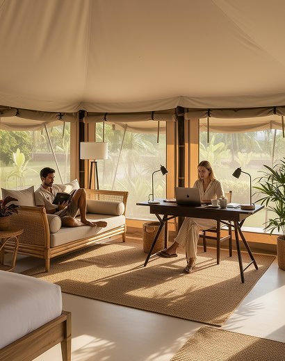 presidential suite luxury tent for resorts & glamping