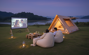 girigiri a shape canvas luxury glamping tent