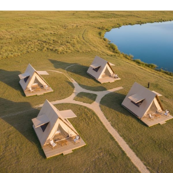 girigiri a shape canvas luxury glamping tent