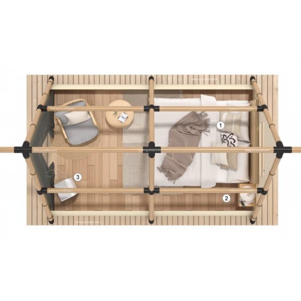 girigiri a shape canvas luxury glamping tent