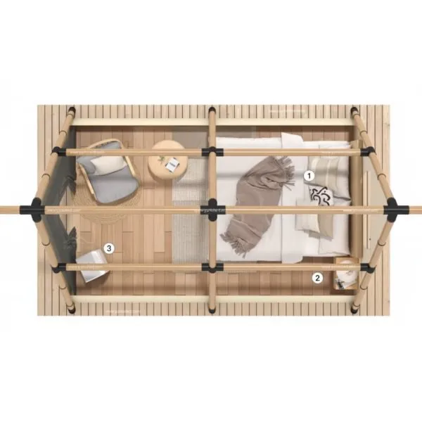girigiri a shape canvas luxury glamping tent