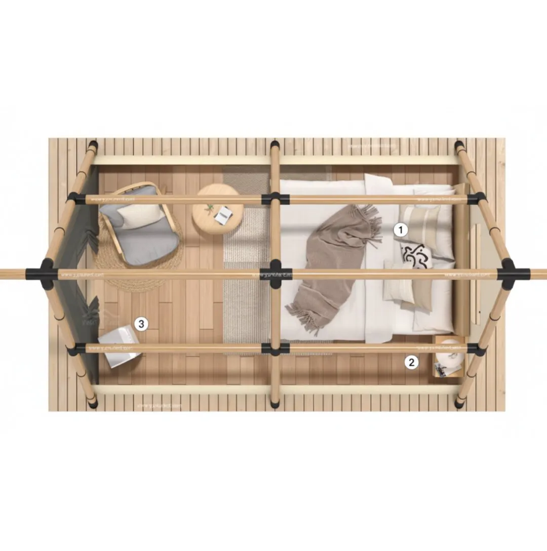 girigiri a shape canvas luxury glamping tent