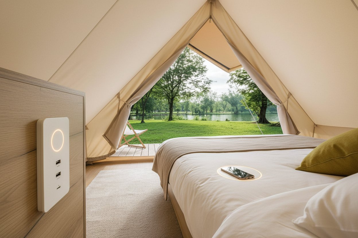 girigiri a shape canvas luxury glamping tent