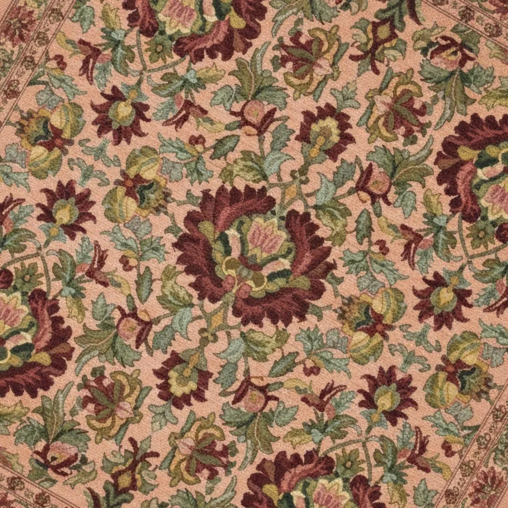 Custom woven rug pattern for luxury tent