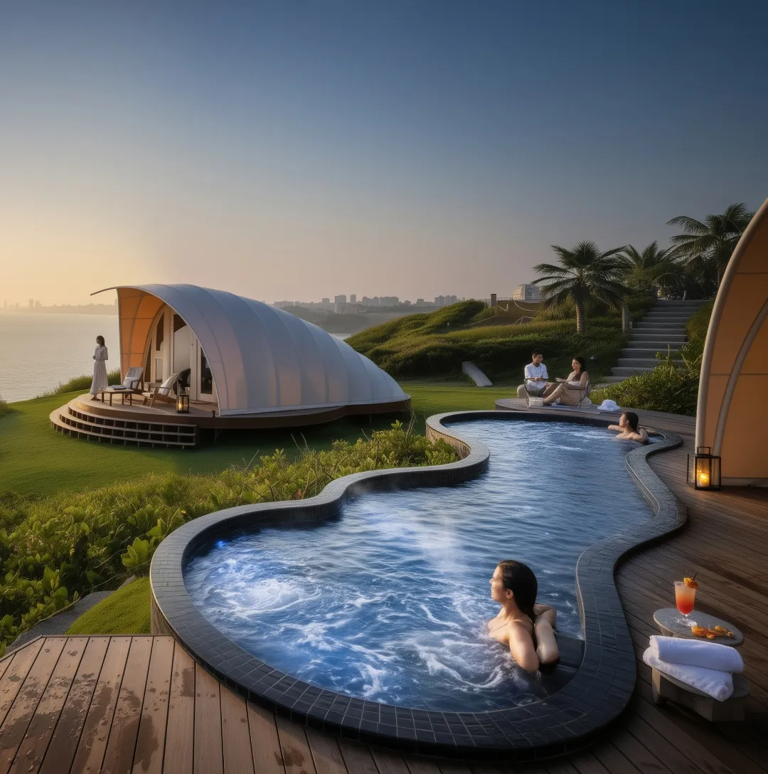 cocoon weather resistant luxury glamping tent