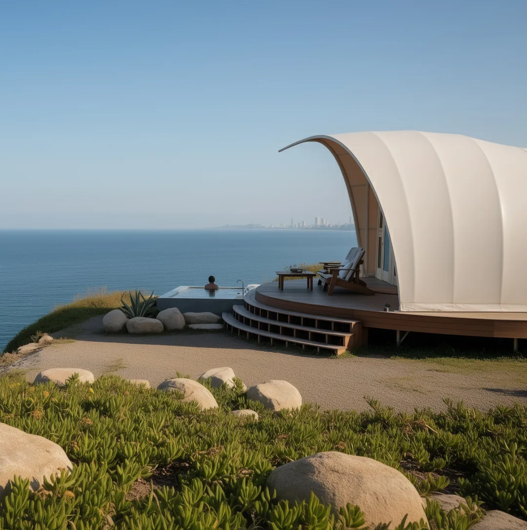 cocoon weather resistant luxury glamping tent
