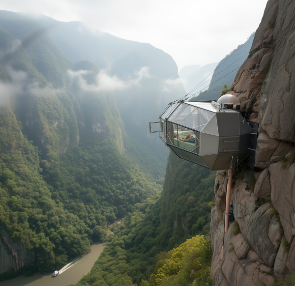 Sky Lodge - Hanging Cliffside Glass Capsule - Image 2