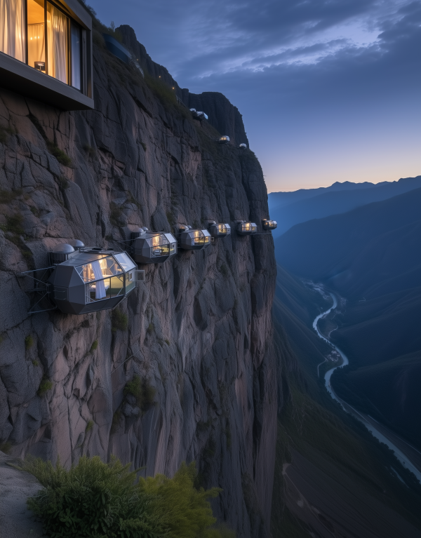 Sky Lodge - Hanging Cliffside Glass Capsule - Image 4